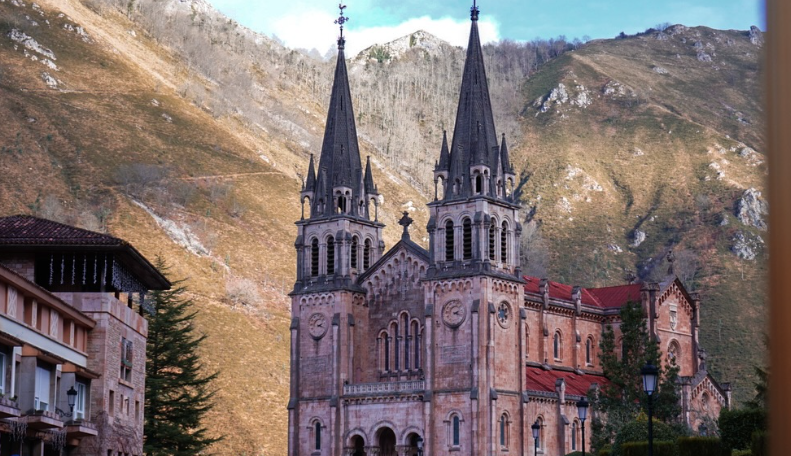 The Basilica of Covadonga in Asturias, Spain.