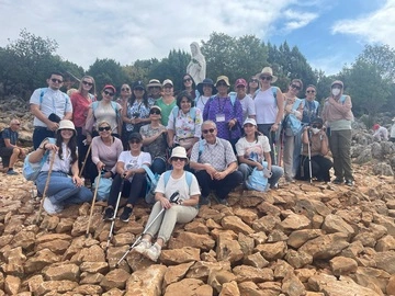 Group of pilgrims in Medjugorje