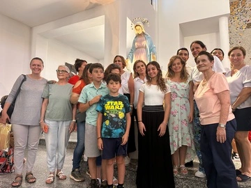 Group of pilgrims in Medjugorje