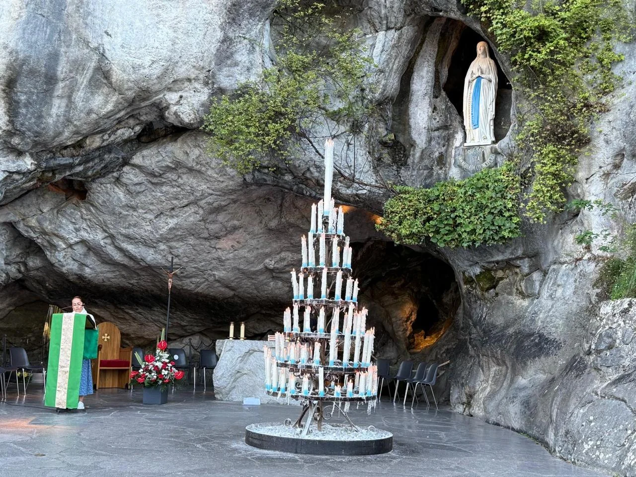 Grotto of Massabielle, Lourdes: At Mary’s feet, we kindle our hope.